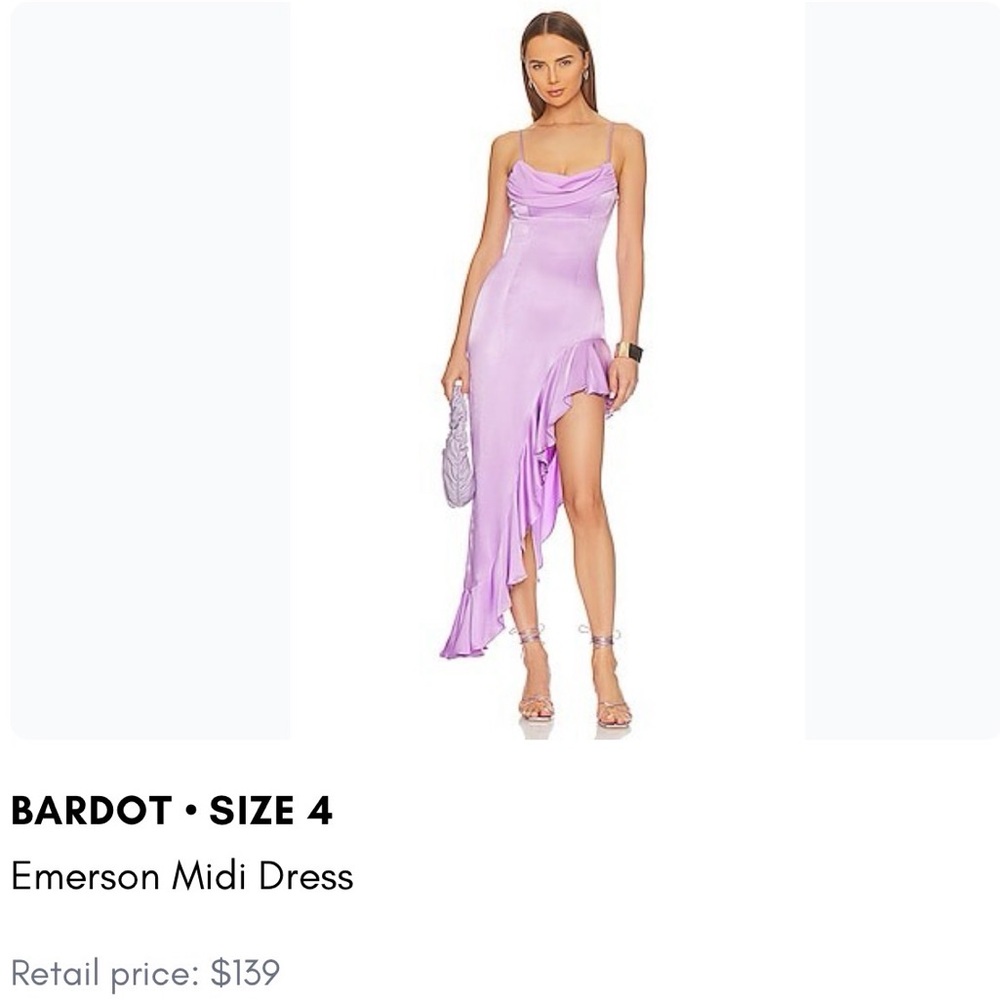 Bardot Emerson Midi Dress - Lavender